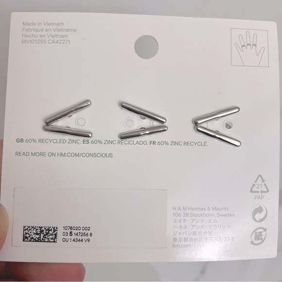 H&M Set of 8 Silver Rings M/L - Picture 3 of 4